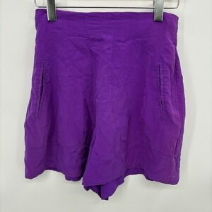 Vintage Henri Bendel x Sara Sturgeon Silk High Waisted shorts womans size‎ 2